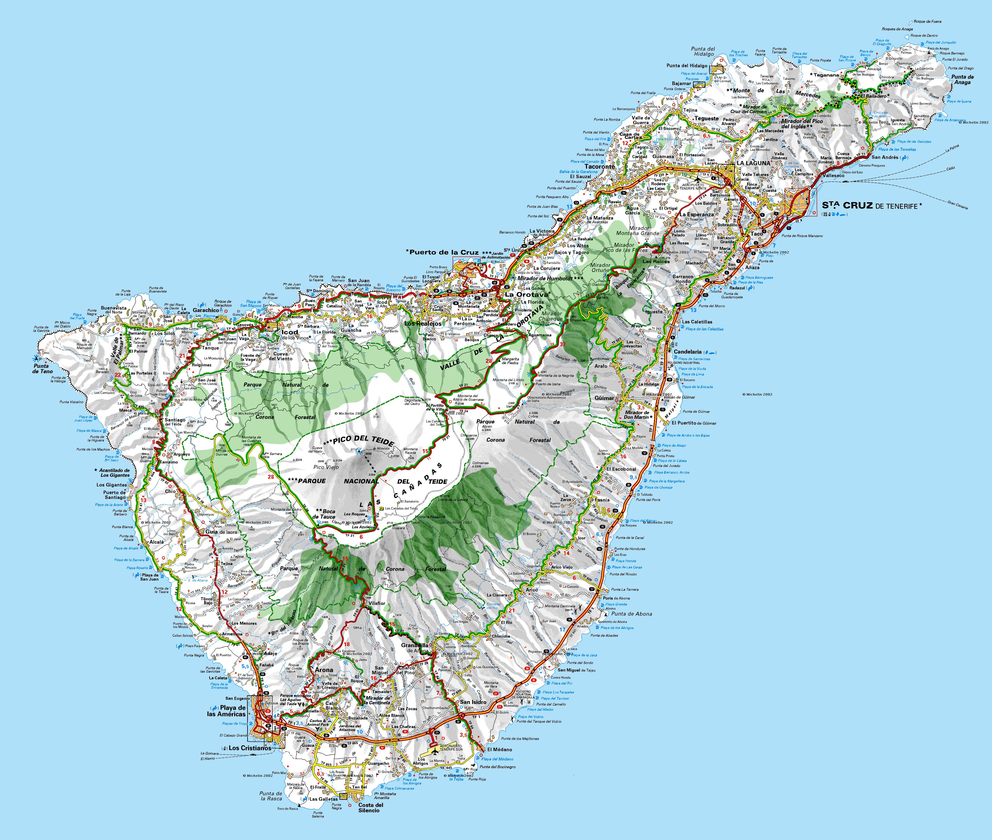 Tenerife óriás térkép